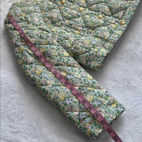 J Crew Limited Edition Quilted Preppy Floral Cottagecore Collarless Crop Jacket - Picture 9 of 9